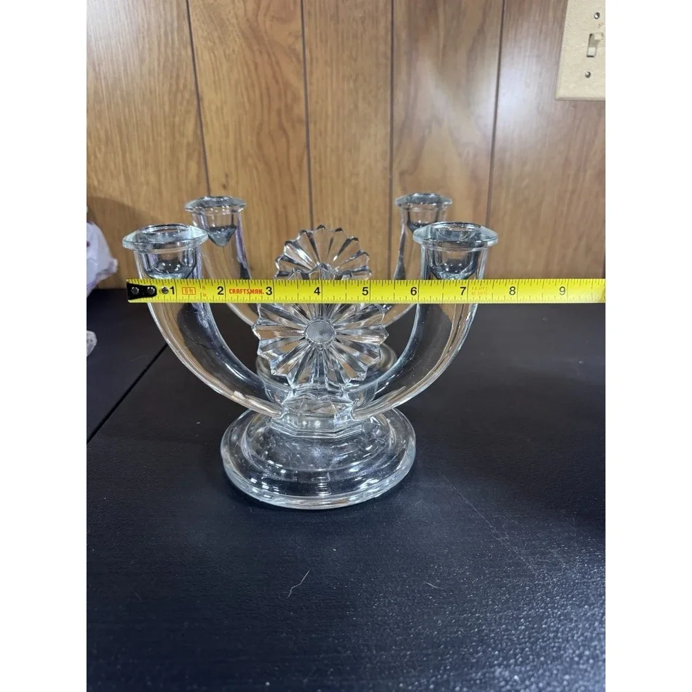 Pair Of ‎ Vintage Fostoria  Double Candelabra Candlestick Holders